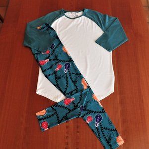 LULAROE OUTFIT! L-RANDY TOP & TC- LEGGINGS
